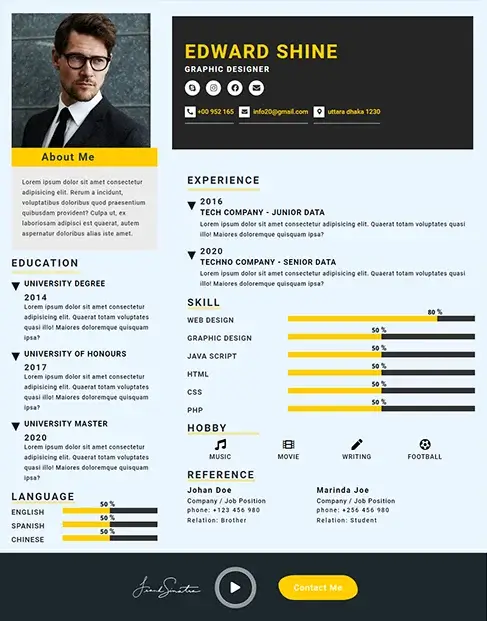 CV Template 7 CV template preview