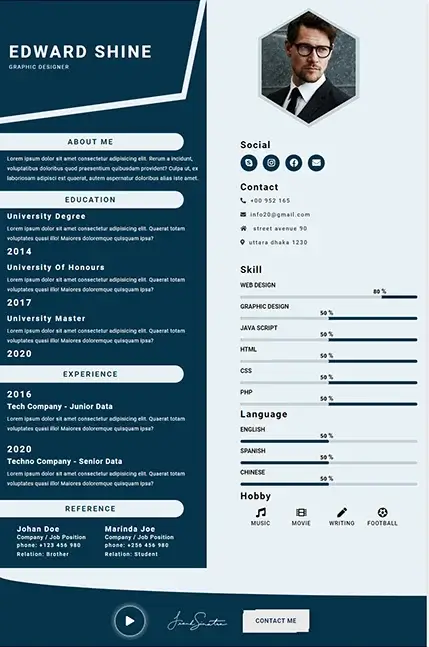 CV Template 2 resume template preview