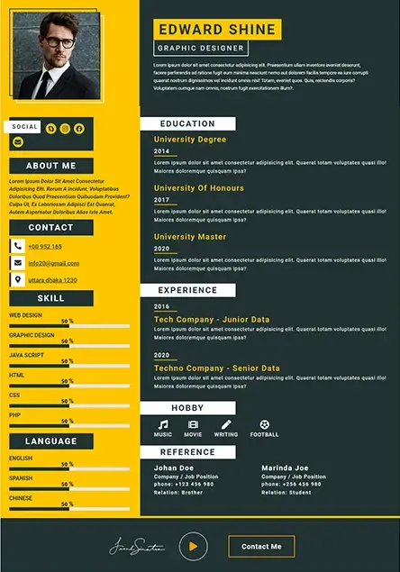 CV Template 3 resume template preview