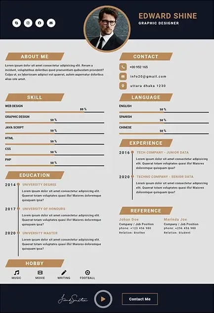 CV Template 10 resume template preview