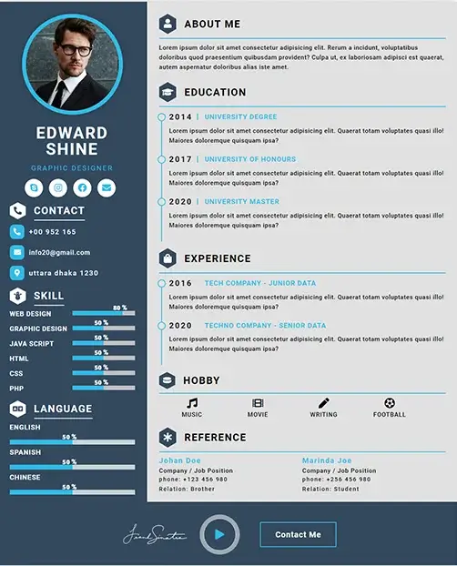 CV Template 15 resume template preview