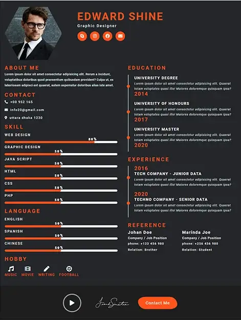 CV Template 17 resume template preview