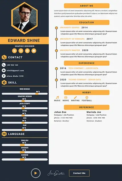 CV Template 20 resume template preview