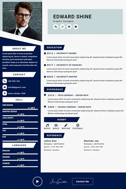 CV Template 22 resume template preview
