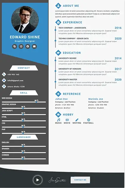CV Template 23 resume template preview