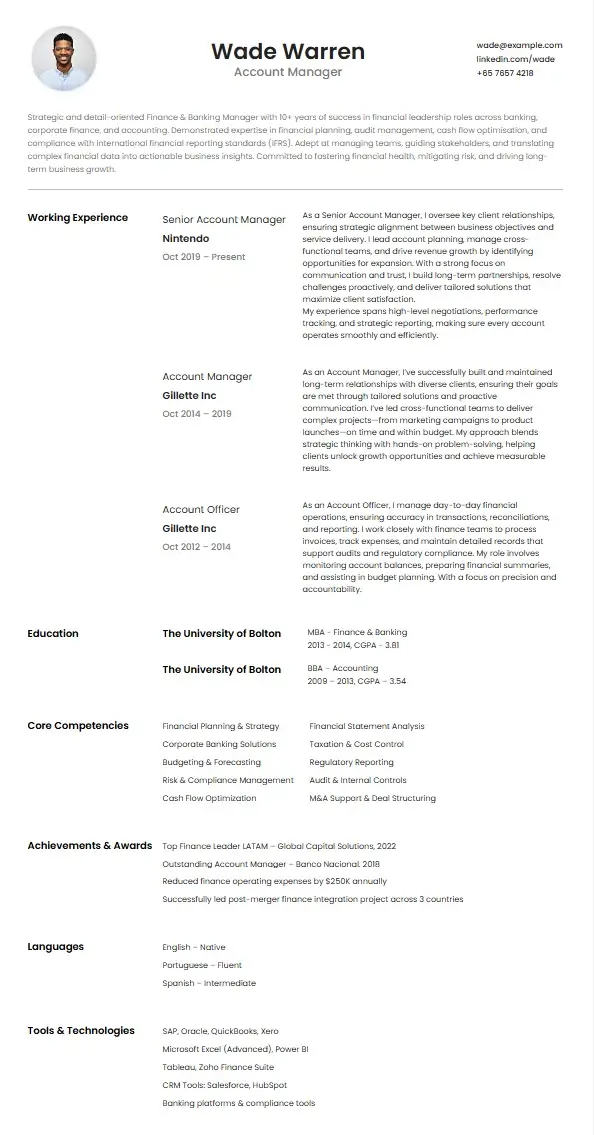 CV Template 26 resume template preview