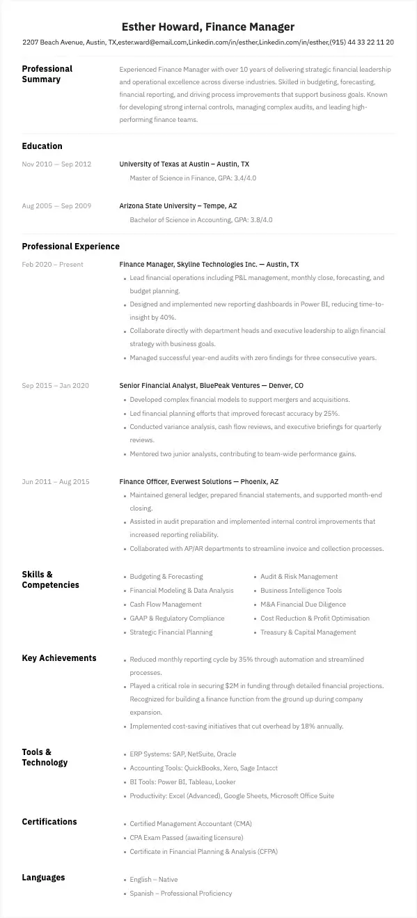CV Template 28 resume template preview